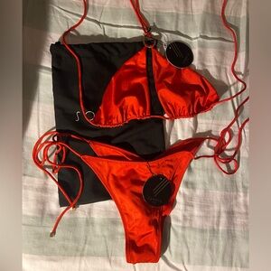 Sommer Swim Celene Halter Bikini Top and Bottom in Siren